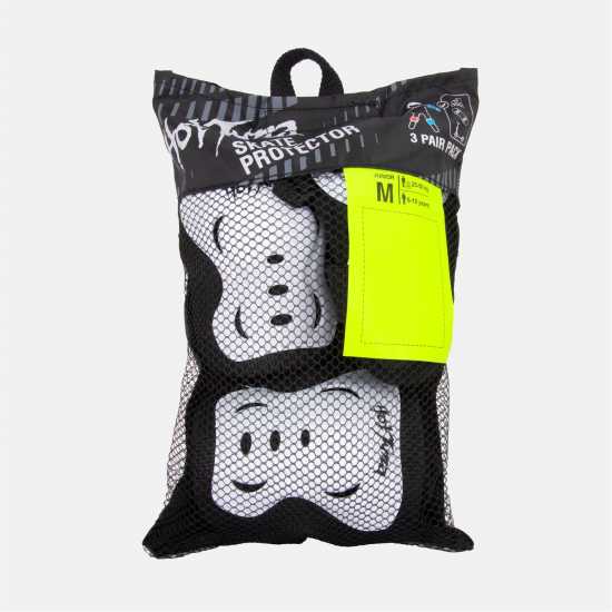 Hot Tuna Kids/youth Skate Protector 3Pc Set - Knee Pads Elbow Pad And Wrist Guards Бяло 