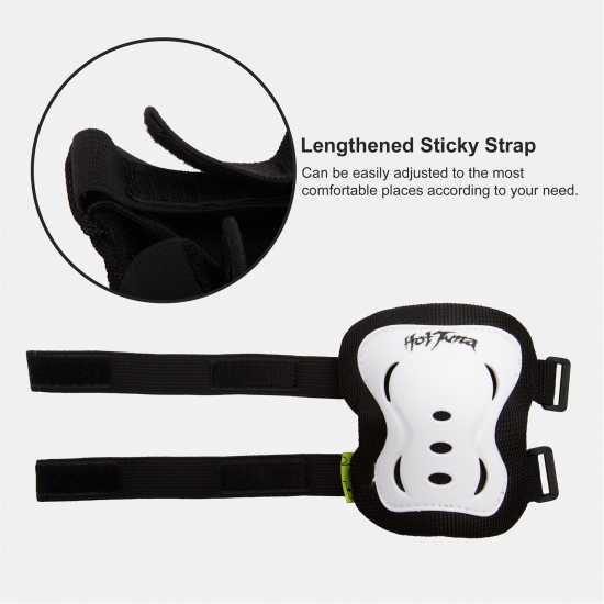 Hot Tuna Kids/youth Skate Protector 3Pc Set - Knee Pads Elbow Pad And Wrist Guards Бяло 