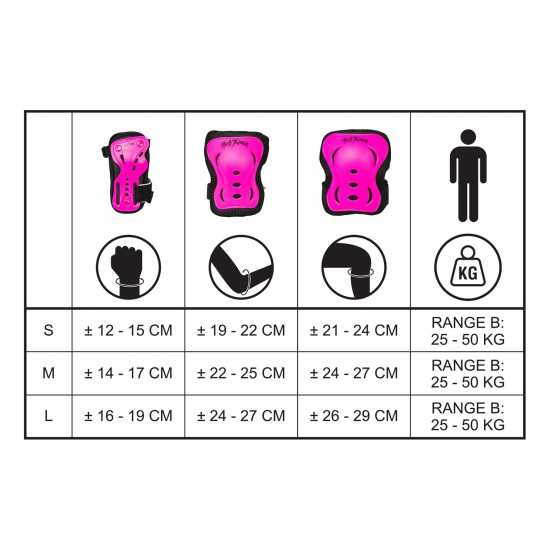 Hot Tuna Skate Protector 3Pc Set - Knee Pads Elbow Pad And Wrist Guards Розово Скейтборд