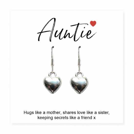 Auntie Gift Card With Heart Earrings 616-Cdss-Fhhr