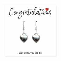Поздравителна Картичка Heart Earrings & Congratulations Card 604-Cdss-Fh