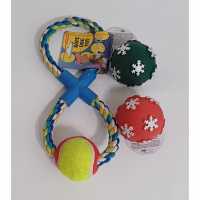 Rope Dog Toy And 2 Squeaky Balls