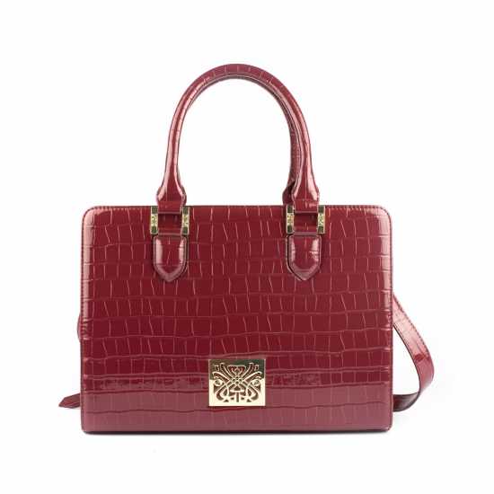 Biba Skyler Tote Bag Бордо Крокодил Дамски чанти