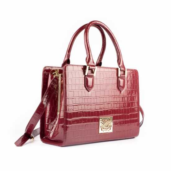 Biba Skyler Tote Bag Бордо Крокодил Дамски чанти