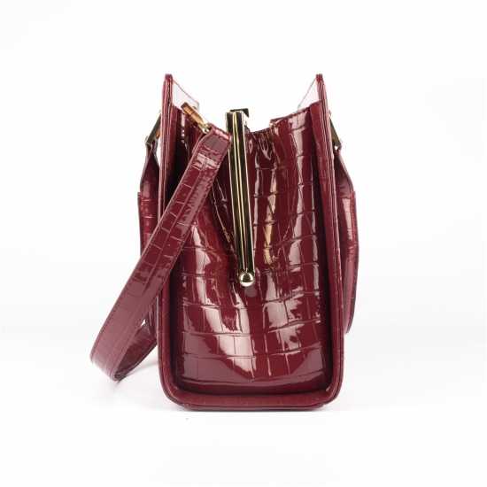 Biba Skyler Tote Bag Бордо Крокодил Дамски чанти