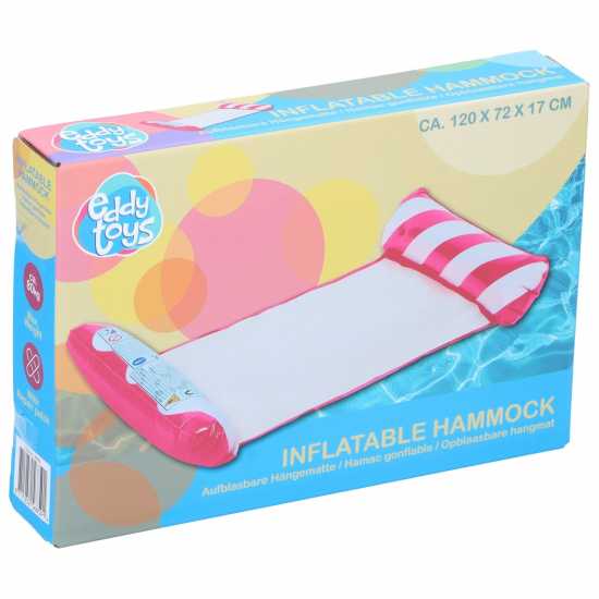 Eddy Toys Inflatable Hammock 120X72Cm Red/White Eddy Toys Inflatable Hammock 120X72Cm Red/White