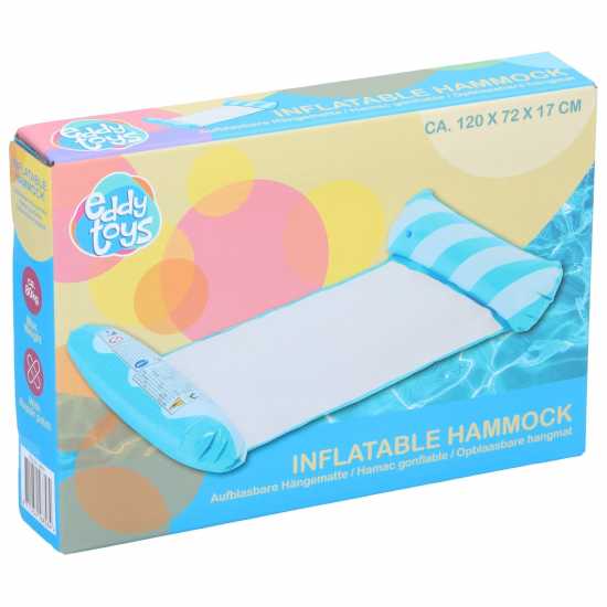Eddy Toys Inflatable Hammock 120X72Cm Blue/White Eddy Toys Inflatable Hammock 120X72Cm Blue/White