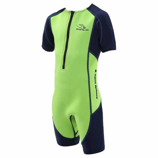 Aquasphere Kids' Stingray Wetsuit Shortsy Зелено/Тъмносиньо 