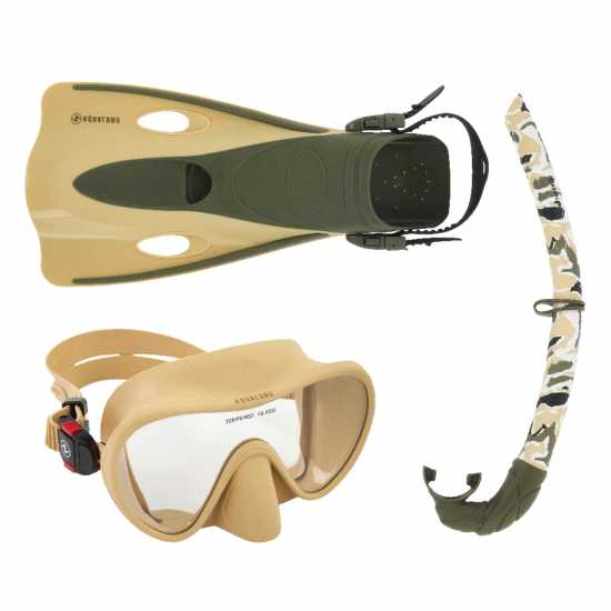 Aquasphere Nabul Snorkel Set Sand/Olive Воден спорт
