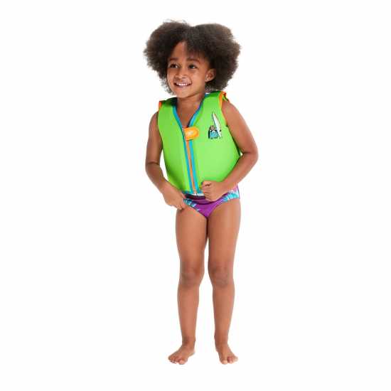 Детски бански и бикини Speedo Learn To Swim Float Vest Лазурен/Зелен Speedo Learn To Swim Float Vest Лазурен/Зелен Детски бански и бикини