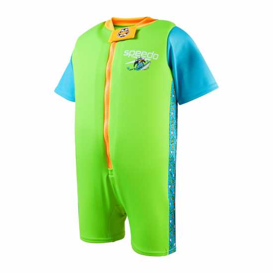 Speedo Learn To Swim Float Suit Azure/Green Детски бански и бикини