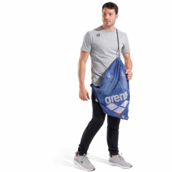 Arena Go Pool Sack Mesh Bag Navy 