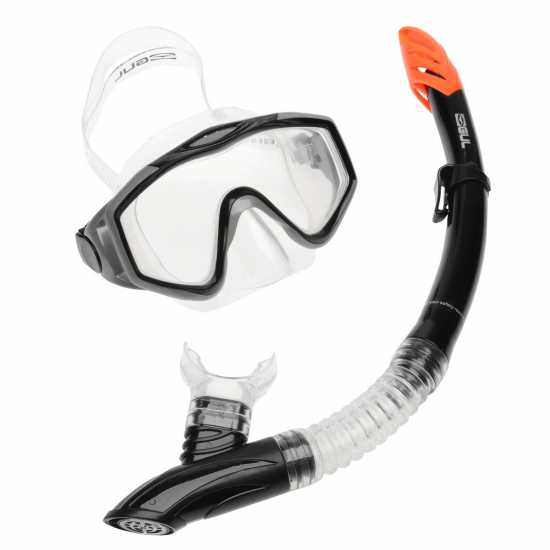 Gul Snorkeling Set - Tempered Glass Diving Mask & Splash-Proof Snorkel Black Дамски бански