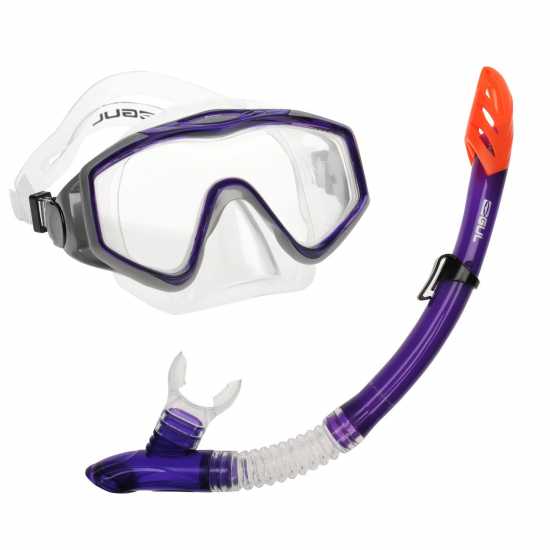 Gul Snorkeling Set - Tempered Glass Diving Mask & Splash-Proof Snorkel Purple Дамски бански