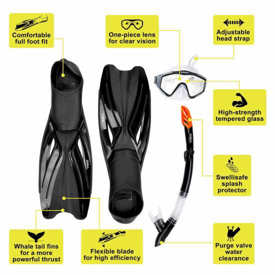 Gul Snorkel Mask And Fin Set For Adults  Воден спорт