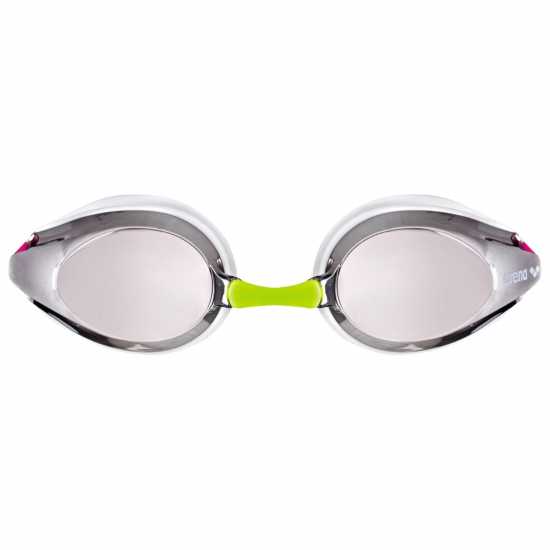 Arena Kids Racing Goggles Tracks Mirror Junior Silver/White Детски бански и бикини