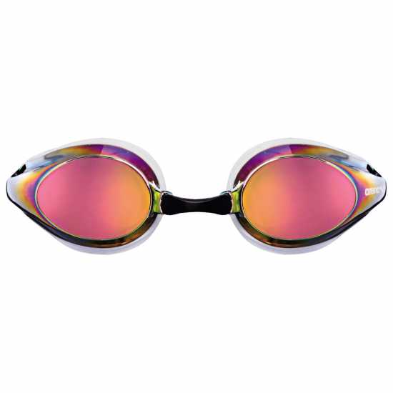 Arena Unisex Racing Goggles Tracks Mirror White/Copper Плувни очила и шапки