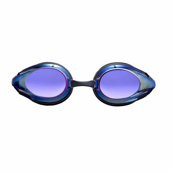 Arena Unisex Racing Goggles Tracks Mirror Black/Blue Плувни очила и шапки
