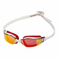 Aquasphere Xceed Swim Goggles White/Red Плувни очила и шапки
