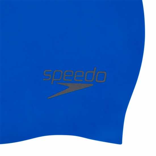 Speedo Силиконова Плувна Шапка Silicone Swimming Cap Adults Neon Blue Speedo Силиконова Плувна Шапка Silicone Swimming Cap Adults Neon Blue