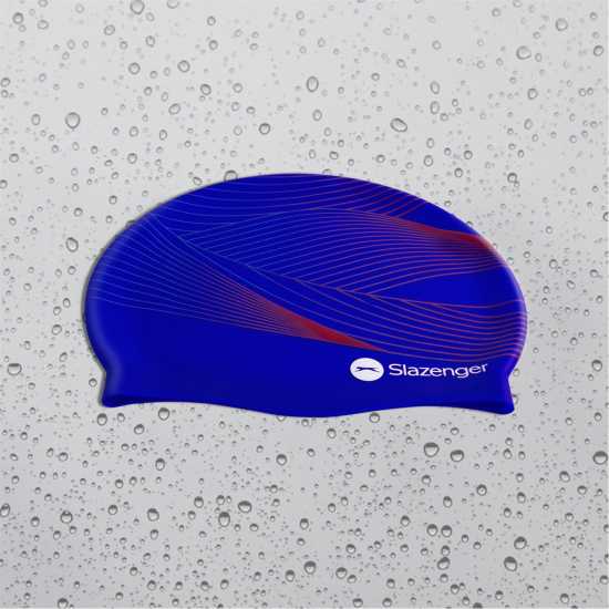 Дамски бански Slazenger Силиконова Плувна Шапка Print Silicone Swimming Cap Adults Син/Печат Slazenger Силиконова Плувна Шапка Print Silicone Swimming Cap Adults Син/Печат Дамски бански