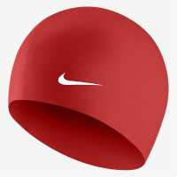 Nike Силиконова Плувна Шапка Solid Silicone Swimming Cap Adults University Red Дамски бански