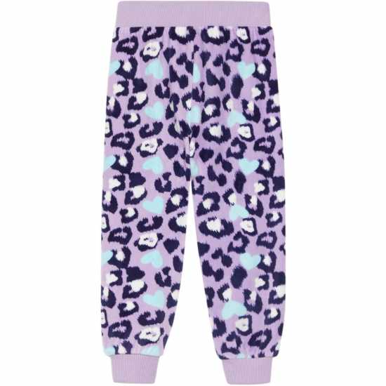 Girls Mini Me Leopard Soft Fleece Gifting Twosie Purple  Бебешки дрехи