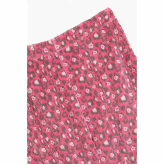 Girls Love Leopard Fleece Twosie Pink  Детски пижами
