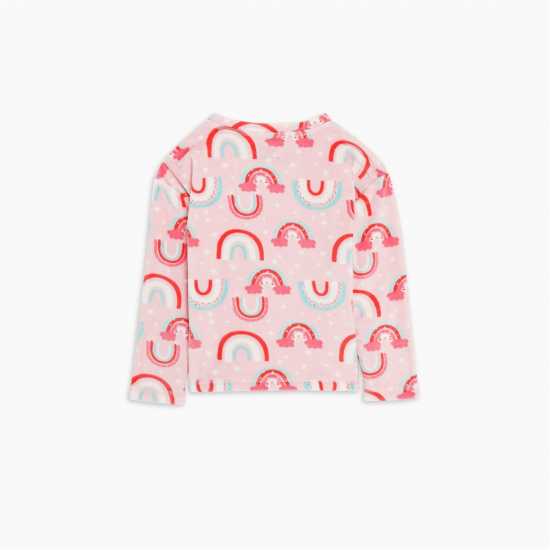 Girls Rainbow Soft Fleece Gifting Twosie Pink  Бебешки дрехи