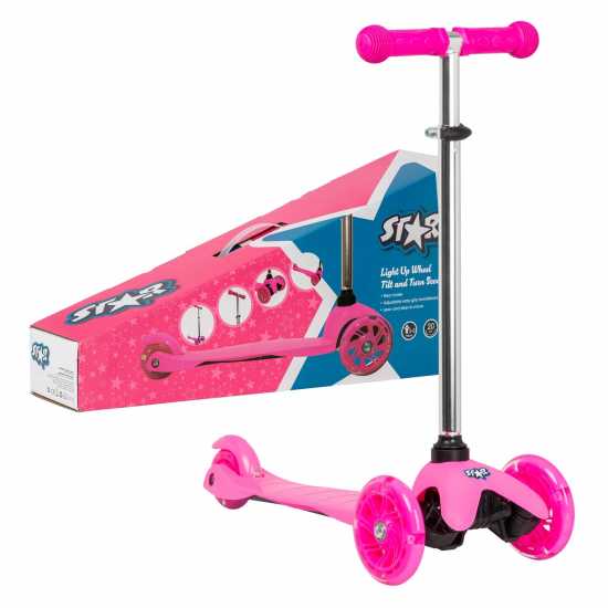 Star Light Up Tri-Scooter Children Розово 