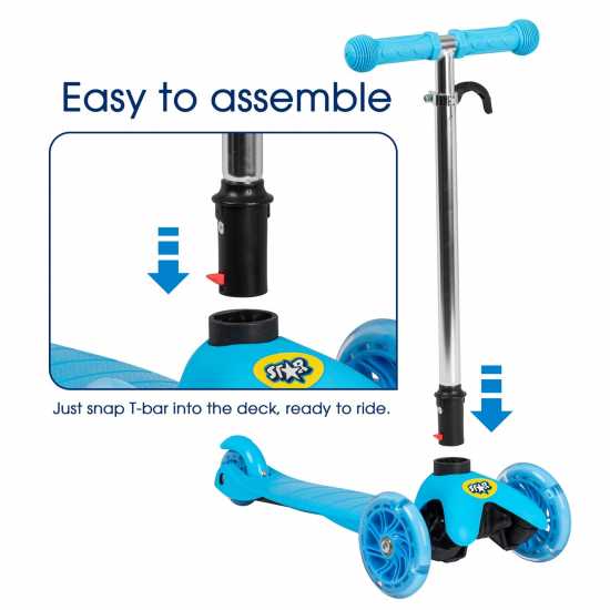 Star Light Up Tri-Scooter Children Синьо 