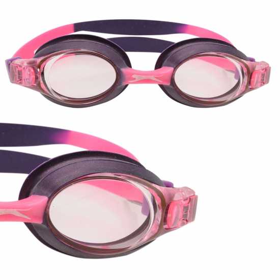 Slazenger Детски Плувни Очила Edge Swimming Goggles Junior Розово/Лилаво Детски бански и бикини