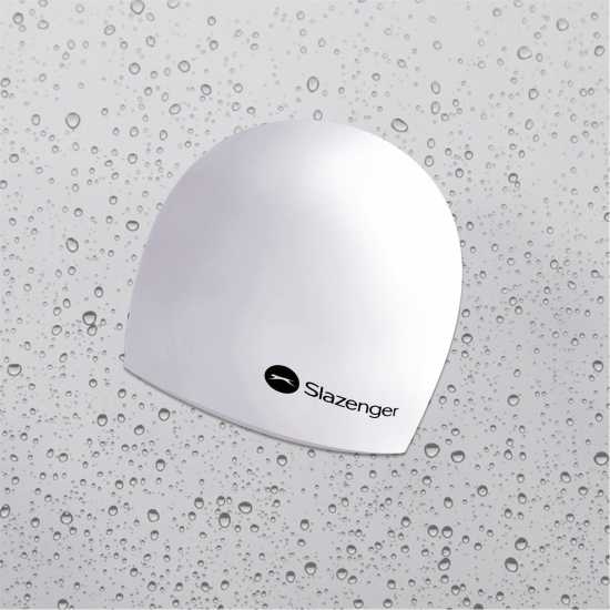 Детски бански и бикини Slazenger Силиконова Плувна Шапка Silicone Swimming Cap Junior Бяло Slazenger Силиконова Плувна Шапка Silicone Swimming Cap Junior Бяло Детски бански и бикини