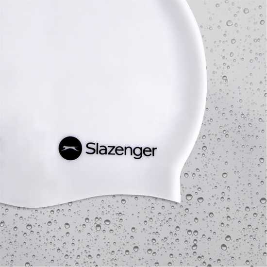 Детски бански и бикини Slazenger Силиконова Плувна Шапка Silicone Swimming Cap Junior Бяло Slazenger Силиконова Плувна Шапка Silicone Swimming Cap Junior Бяло Детски бански и бикини