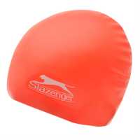 Slazenger Силиконова Плувна Шапка Silicone Swimming Cap Juniors Red/Clear Детски бански и бикини