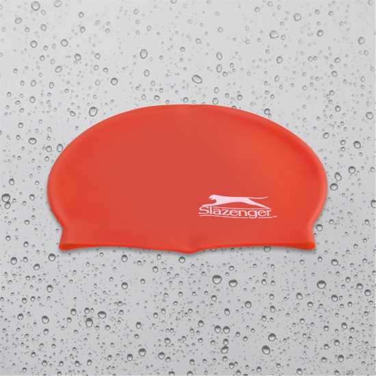 Slazenger Junior Silicone Swim Cap Red/Clear Детски бански и бикини