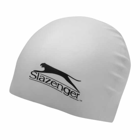Slazenger Adults Silicone Swim Cap White Дамски бански
