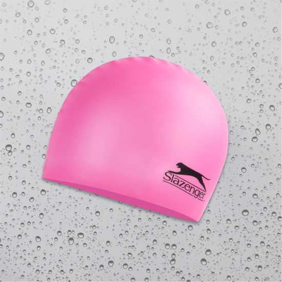 Дамски бански Slazenger Силиконова Плувна Шапка Silicone Swimming Cap Adults Розово Slazenger Силиконова Плувна Шапка Silicone Swimming Cap Adults Розово Дамски бански