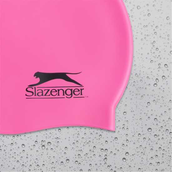 Slazenger Adults Silicone Swim Cap Pink Дамски бански