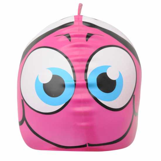 Slazenger Силиконова Плувна Шапка Fish Print Silicone Swimming Cap Childrens Розова риба Детски бански и бикини