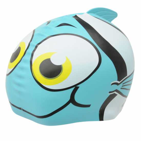 Детски бански и бикини Slazenger Силиконова Плувна Шапка Fish Print Silicone Swimming Cap Childrens Сини риби Slazenger Силиконова Плувна Шапка Fish Print Silicone Swimming Cap Childrens Сини риби Детски бански и бикини
