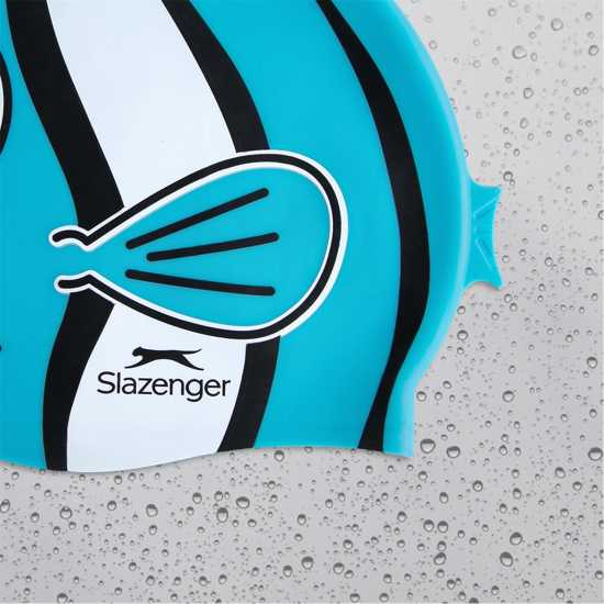 Детски бански и бикини Slazenger Силиконова Плувна Шапка Fish Print Silicone Swimming Cap Childrens Сини риби Slazenger Силиконова Плувна Шапка Fish Print Silicone Swimming Cap Childrens Сини риби Детски бански и бикини