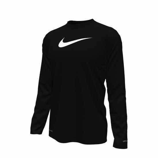 Nike Long Sleeve Hydroguard Черно Детски бански и бикини