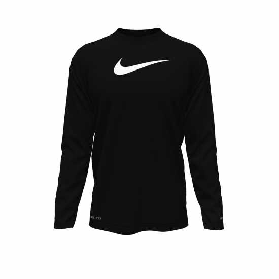 Nike Long Sleeve Hydroguard Черно Детски бански и бикини