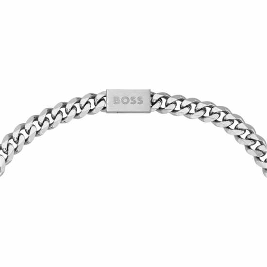 Hugo Boss Boss Men's Chain Link Curb Necklace Сребърно 