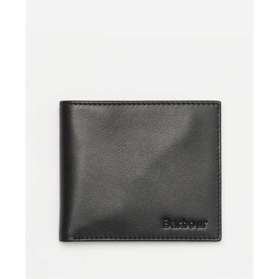 Barbour Colwell Leather Billfold Wallet Black 