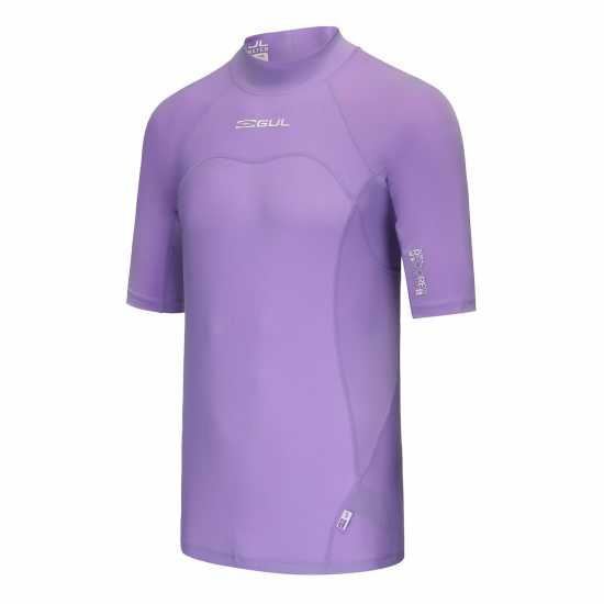 Gul Дамски Потник Short Sleeve Rash Vest Ladies Лилаво Дамски бански