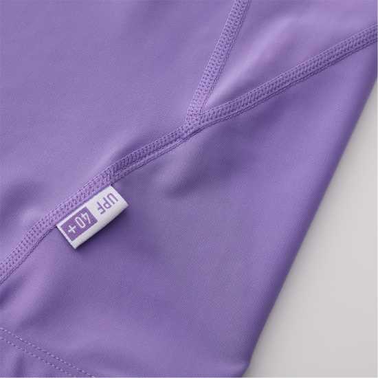 Gul Дамски Потник Short Sleeve Rash Vest Ladies Лилаво Дамски бански