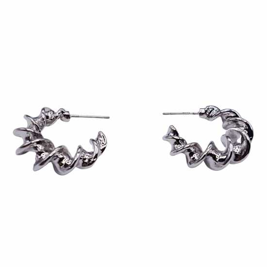 Double Thick Twist Hoop Earring 15Cm  