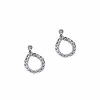 Mason Knight Yager Oblongshape Cubic Edge Stone Dropearring Бяло 